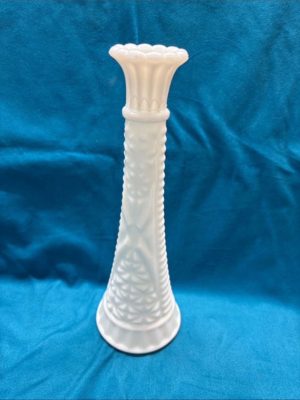 White Decorative Milk Glass with hobnail pattern